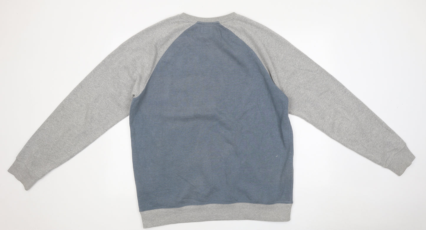 VANS Mens Blue Cotton Pullover Sweatshirt Size L