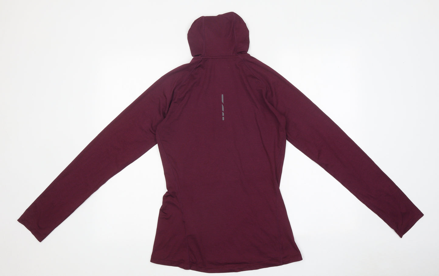 ASICS Womens Purple Polyester Pullover Hoodie Size S Zip