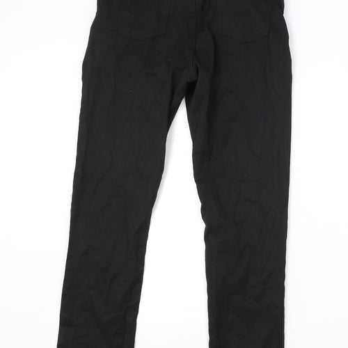 George Boys Black Cotton Straight Jeans Size 14 Years Regular Zip