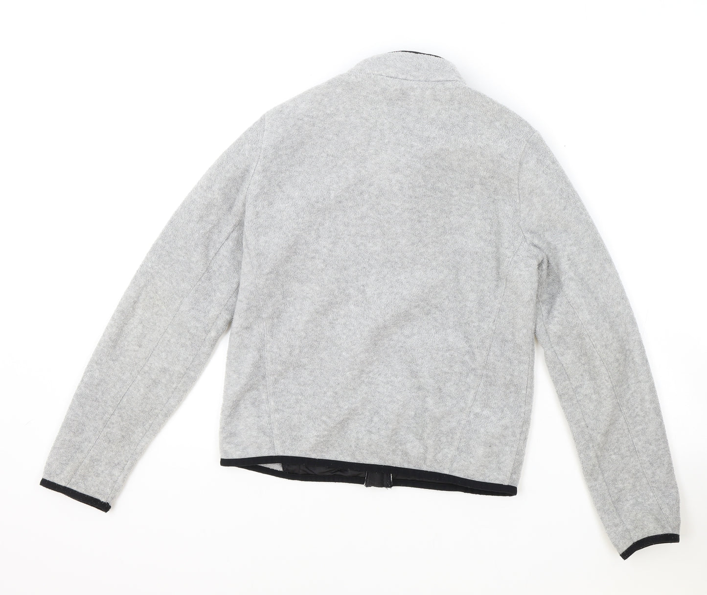 Quencha Boys Grey High Neck Polyester Full Zip Jumper Size 10-11 Years Zip