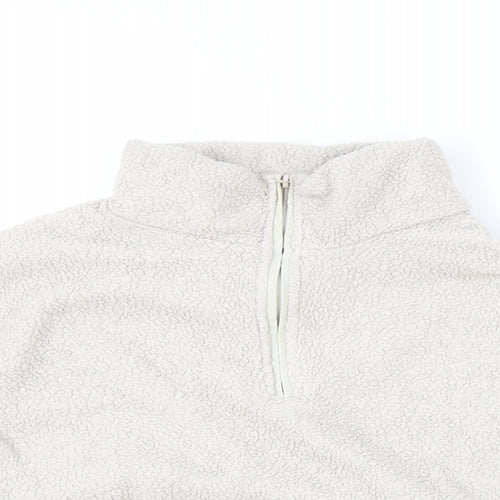 H&M Womens Grey High Neck Polyester Henley Jumper Size S