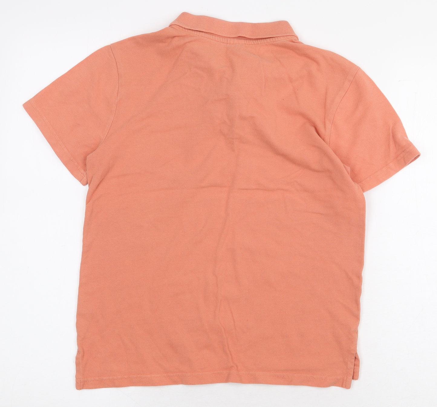 Gymboree Boys Orange 100% Cotton Basic Polo Size L Collared Pullover