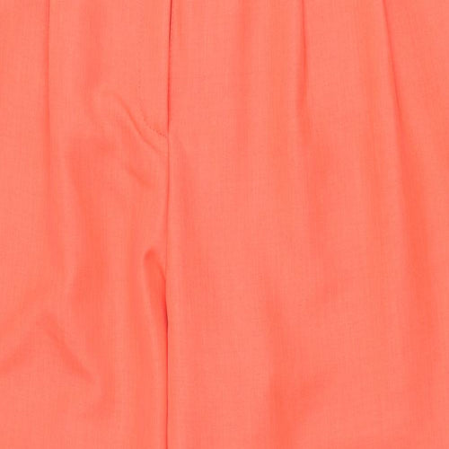 ASOS Womens Orange Polyester Trousers Size 10 L25.5 in Regular Zip