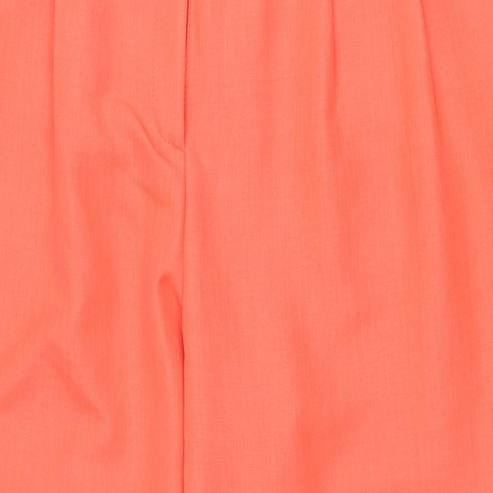 ASOS Womens Orange Polyester Trousers Size 10 L25.5 in Regular Zip