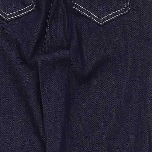 Topshop Womens Blue Polyester Straight Jeans Size 30 in L24 in Regular Button