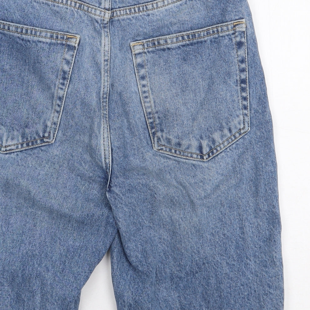 George Womens Blue 100% Cotton Cut-Off Shorts Size 8 L10 in Regular Zip