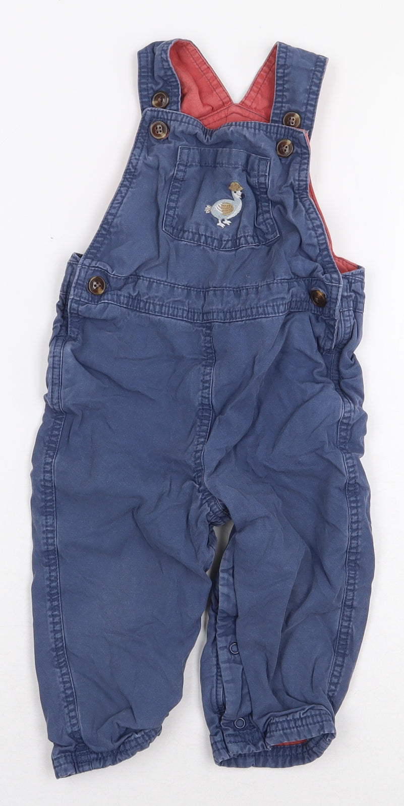 Marks and Spencer Baby Blue 100% Cotton Romper One-Piece Size 12-18 Months Snap
