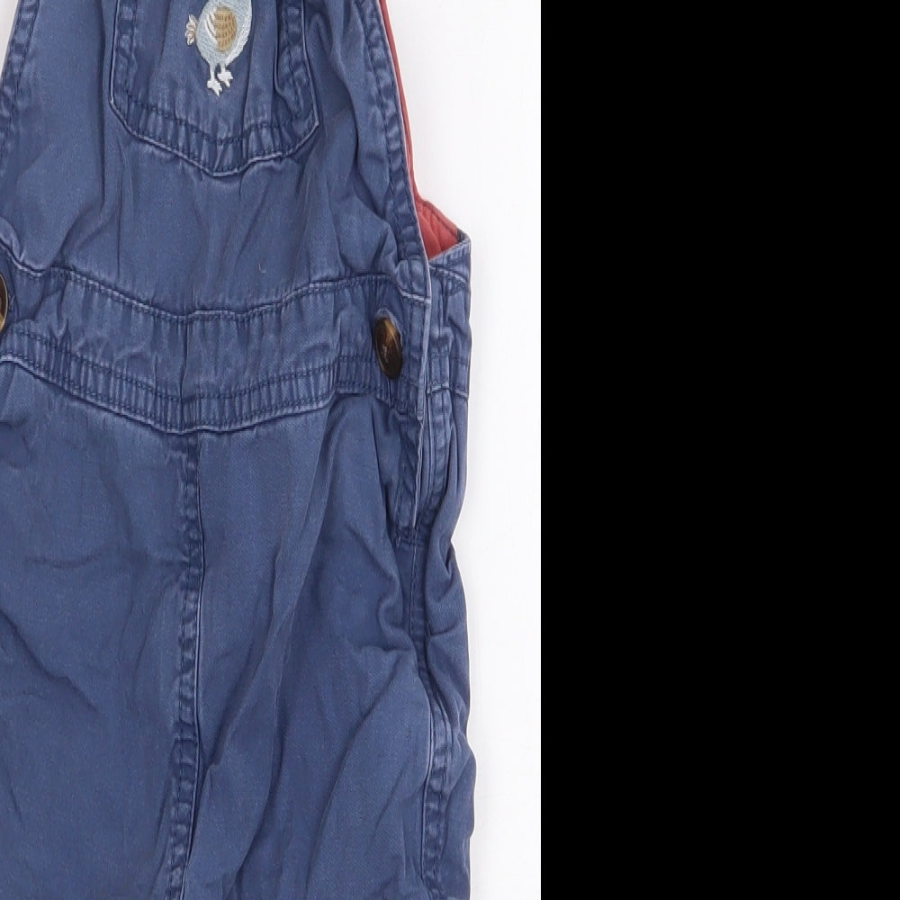 Marks and Spencer Baby Blue 100% Cotton Romper One-Piece Size 12-18 Months Snap