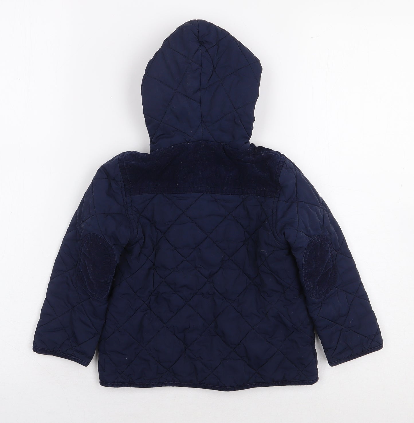JoJo Maman Bébé Baby Blue Puffer Jacket Coat Size 18-24 Months Snap
