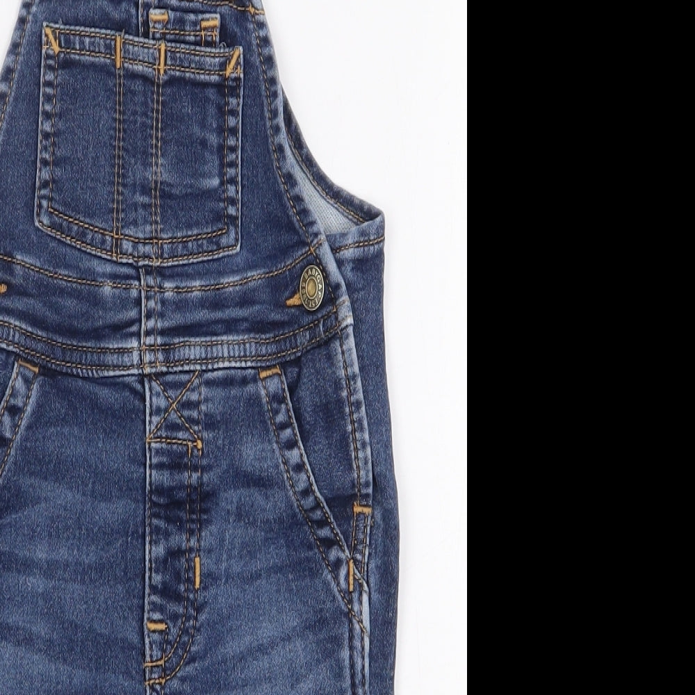 Gap Baby Blue Cotton Dungaree One-Piece Size 9-12 Months Button - Size 6-12 Months