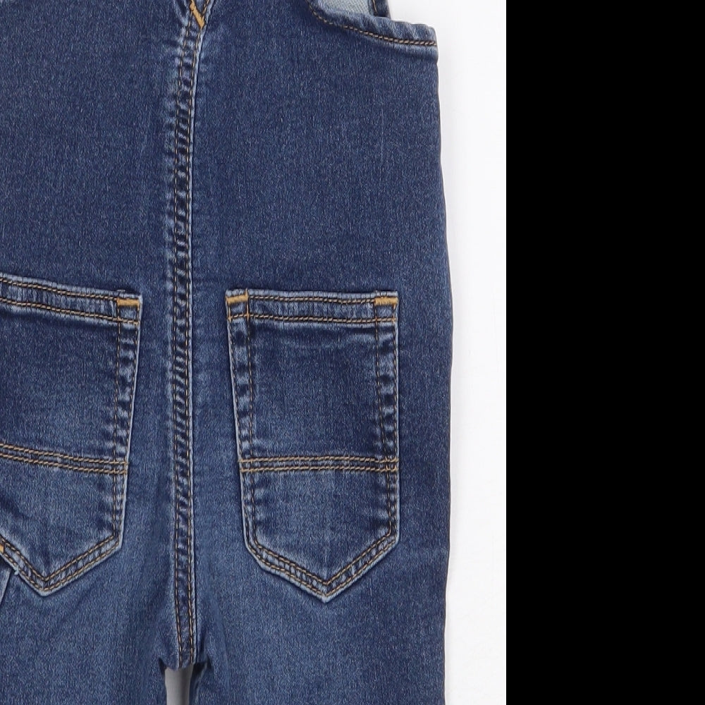 Gap Baby Blue Cotton Dungaree One-Piece Size 9-12 Months Button - Size 6-12 Months