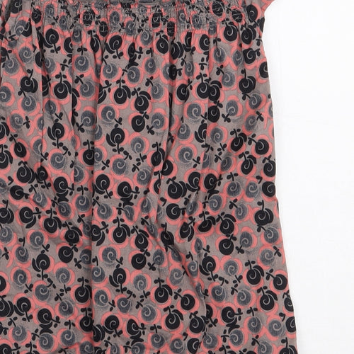 Mexx Girls Grey Geometric 100% Cotton A-Line Size 18-24 Months Round Neck Button