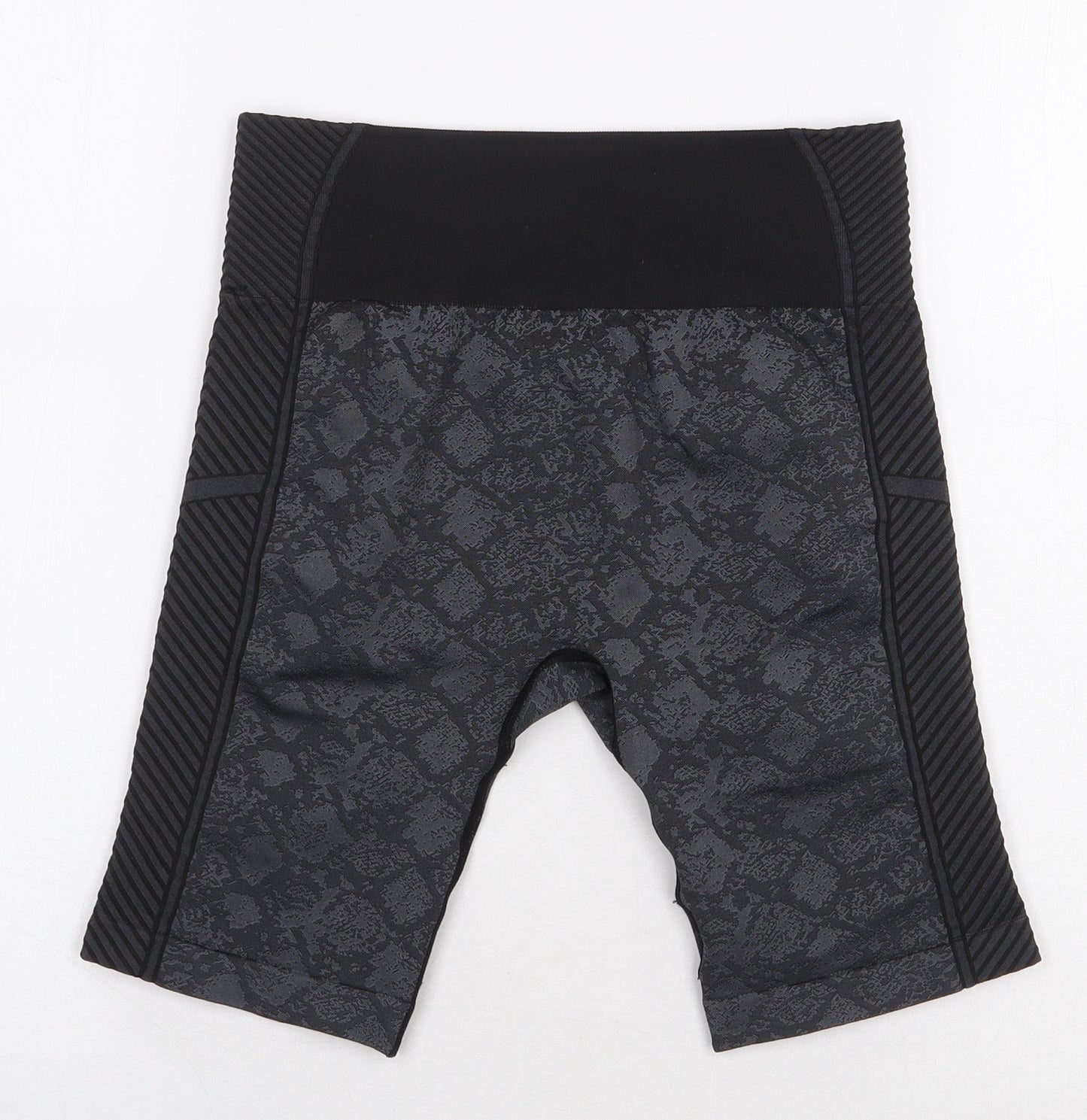 USA Pro Womens Black Geometric Nylon Athletic Shorts Size 10 L8 in Regular