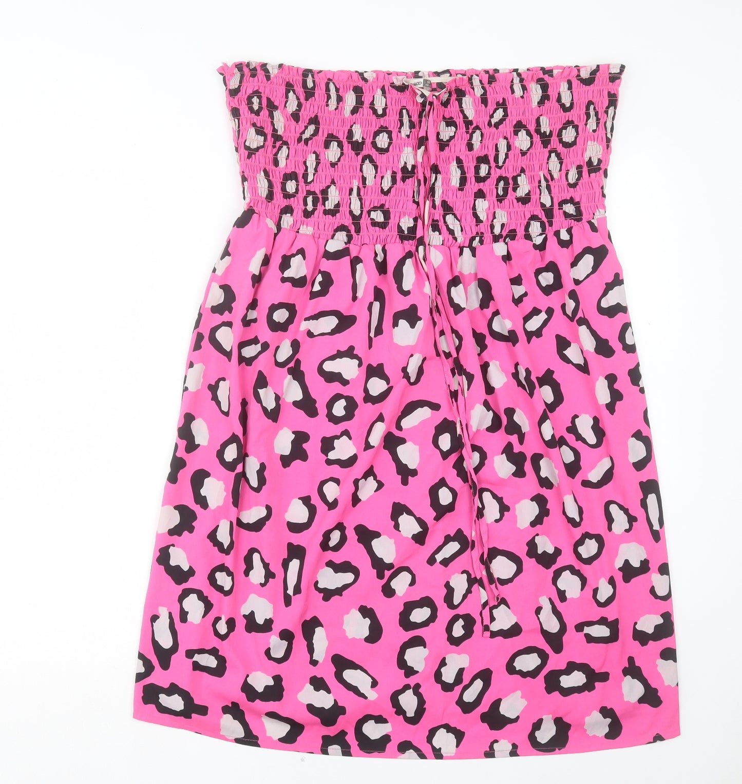 Pep&co Womens Pink Animal Print Polyester A-Line Size 16 Off the Shoulder Pullover