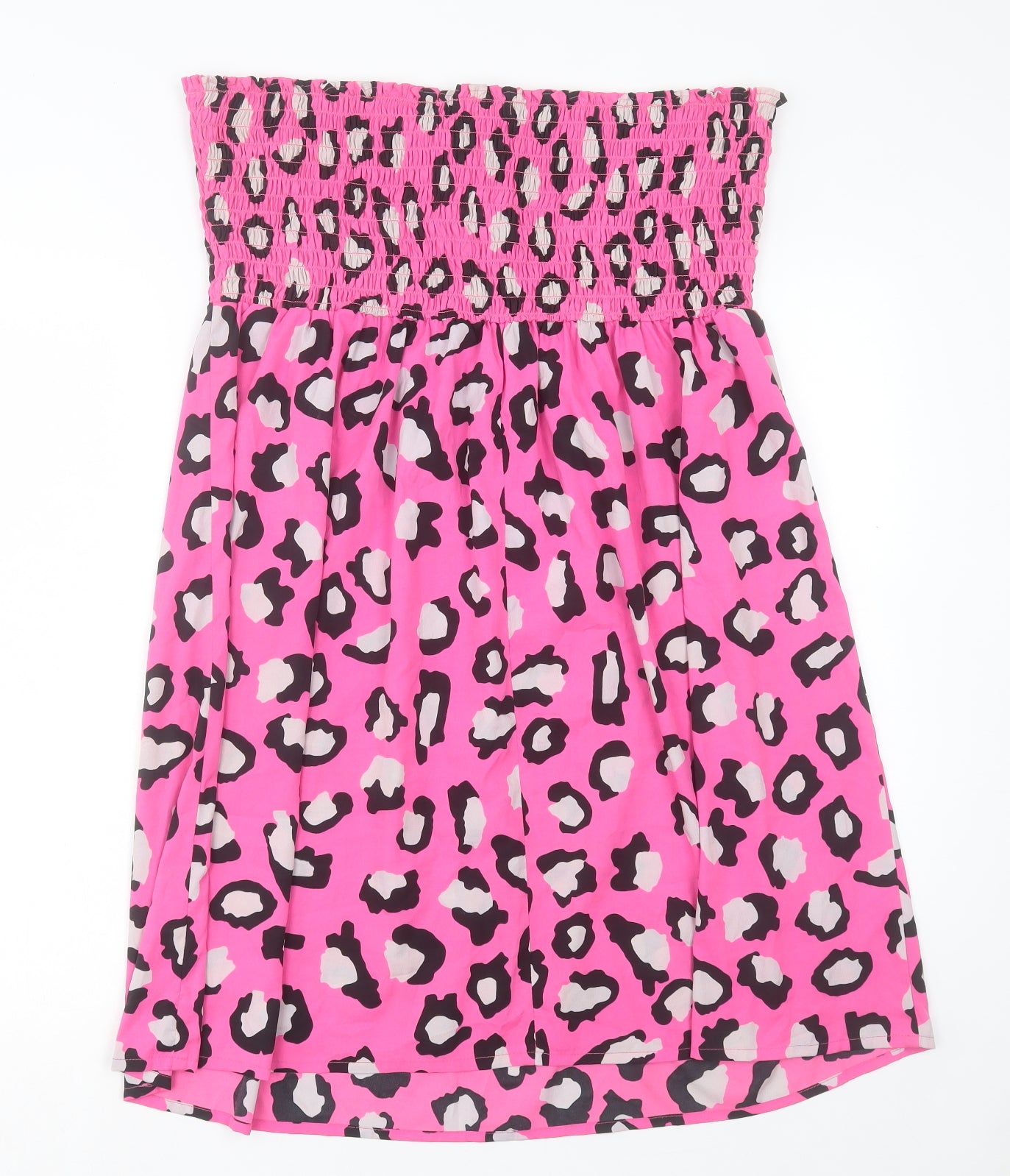 Pep&co Womens Pink Animal Print Polyester A-Line Size 16 Off the Shoulder Pullover