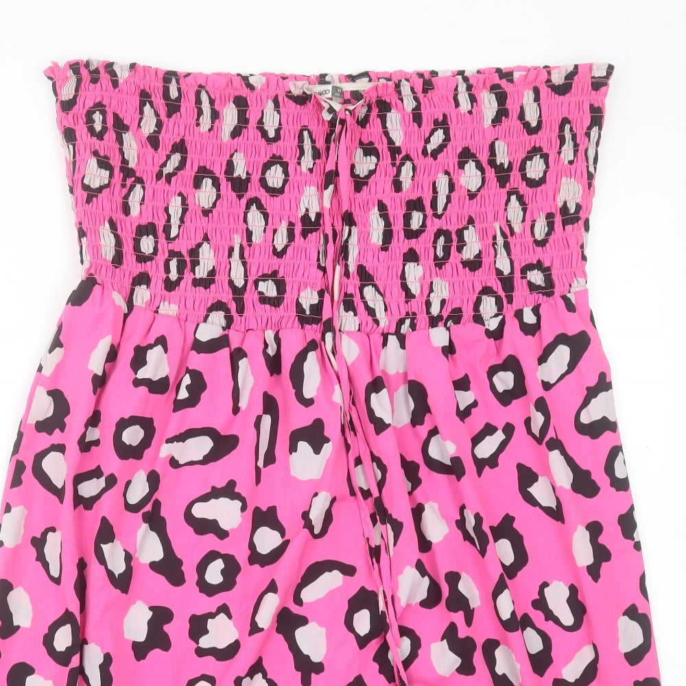 Pep&co Womens Pink Animal Print Polyester A-Line Size 16 Off the Shoulder Pullover
