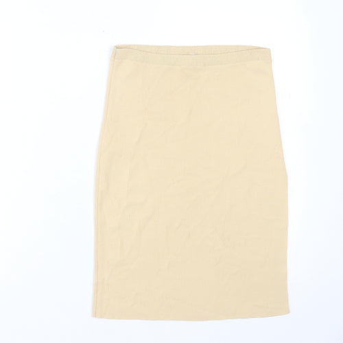 Zara Womens Ivory Viscose A-Line Skirt Size L