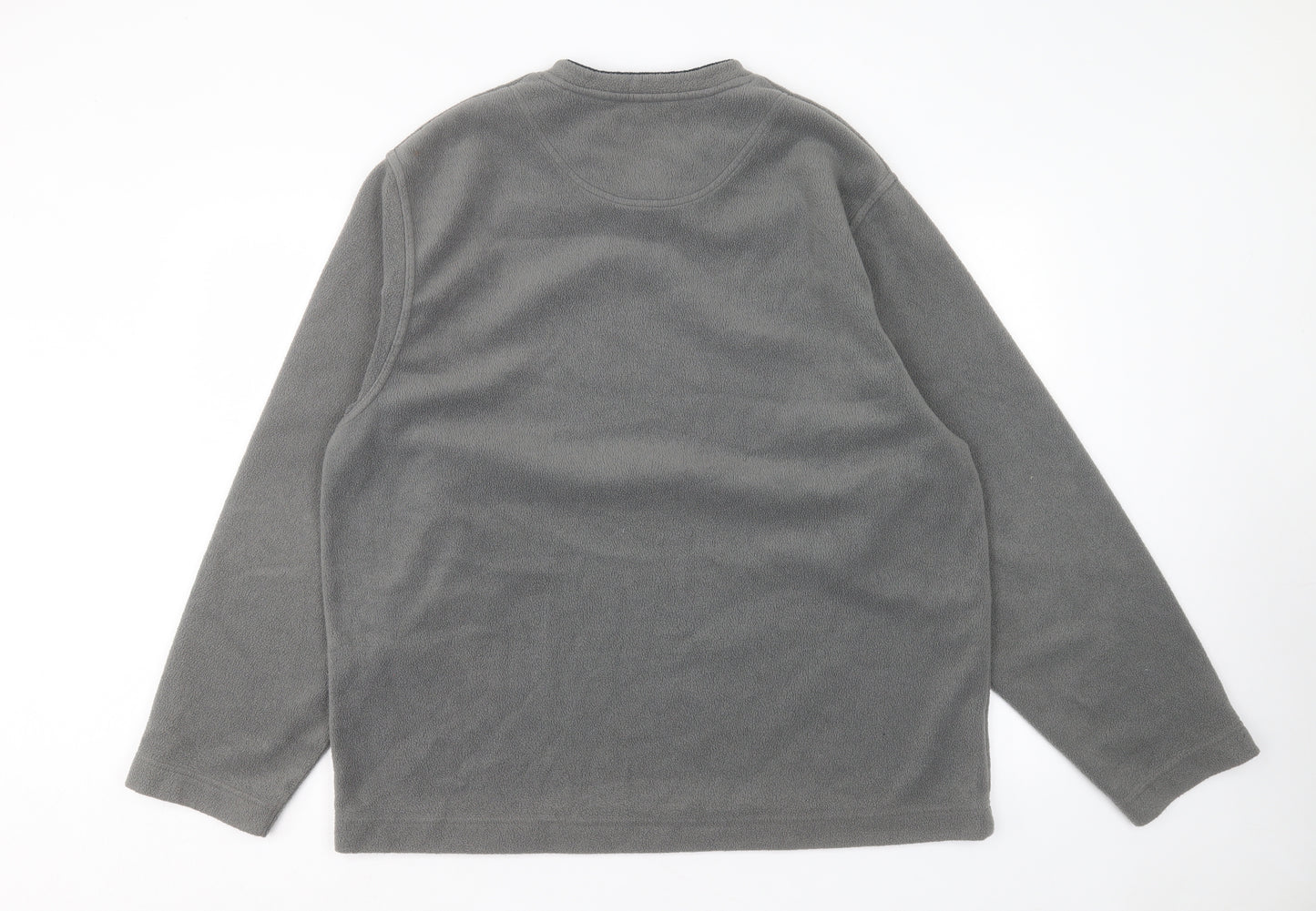 ZANTOS Mens Grey Polyester Pullover Sweatshirt Size XL