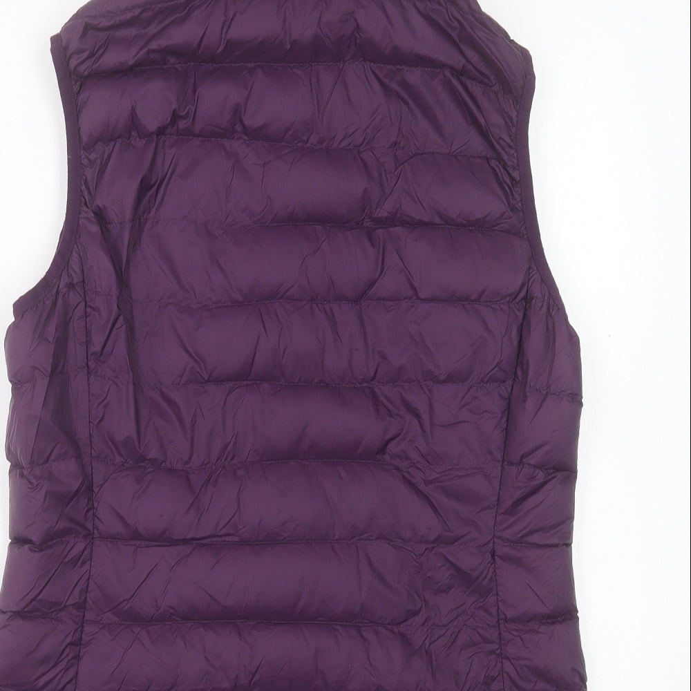 Marks and Spencer Womens Purple Gilet Jacket Size 12 Zip