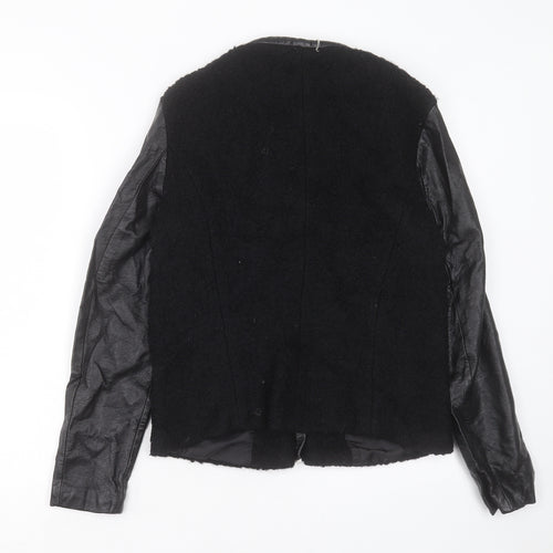 H&M Womens Black Jacket Size 14 Zip