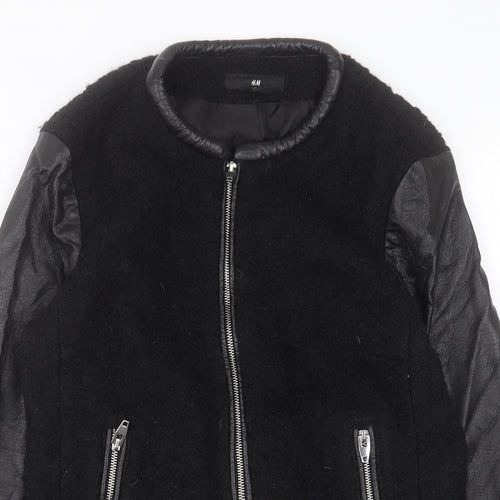 H&M Womens Black Jacket Size 14 Zip