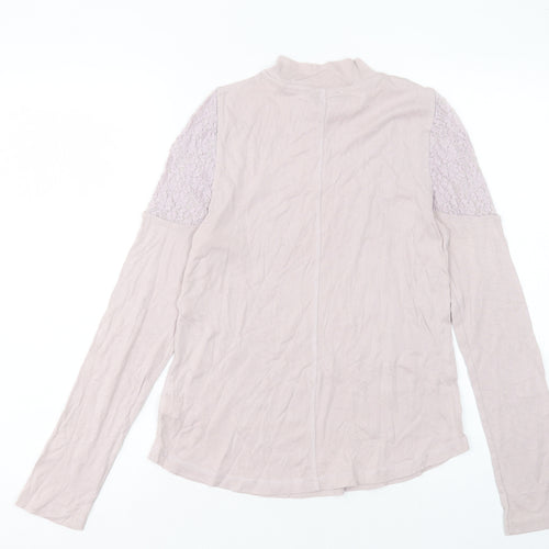 NEXT Womens Purple Cotton Basic T-Shirt Size 12 Round Neck