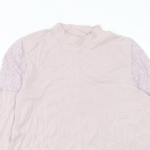 NEXT Womens Purple Cotton Basic T-Shirt Size 12 Round Neck