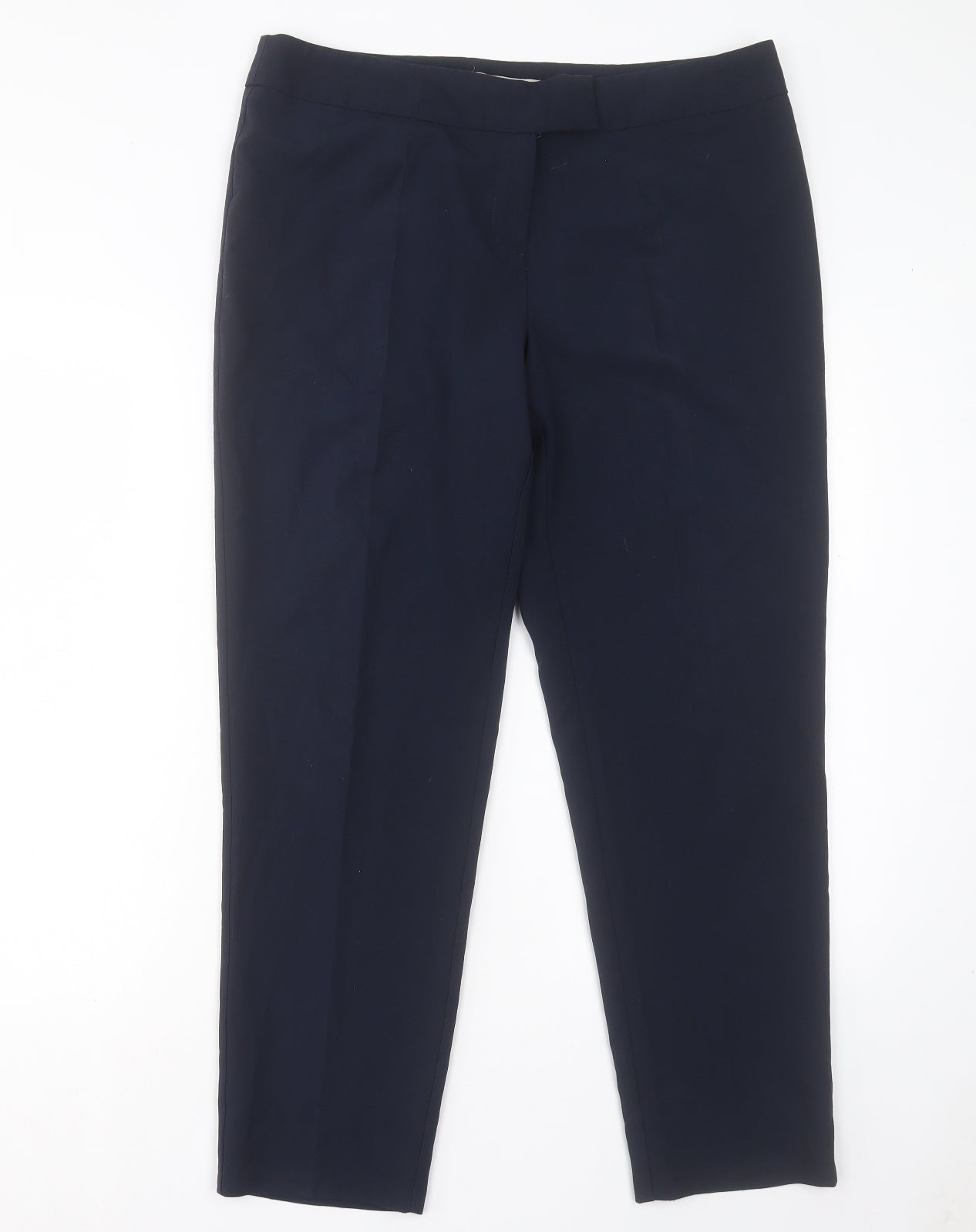 George Womens Blue Polyester Trousers Size 16 L29 in Regular Hook & Eye