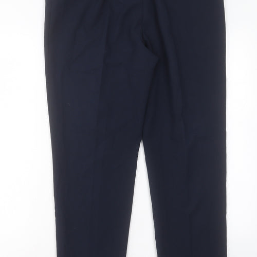 George Womens Blue Polyester Trousers Size 16 L29 in Regular Hook & Eye