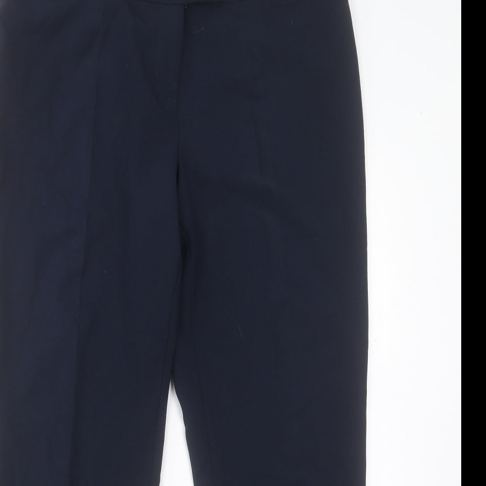 George Womens Blue Polyester Trousers Size 16 L29 in Regular Hook & Eye
