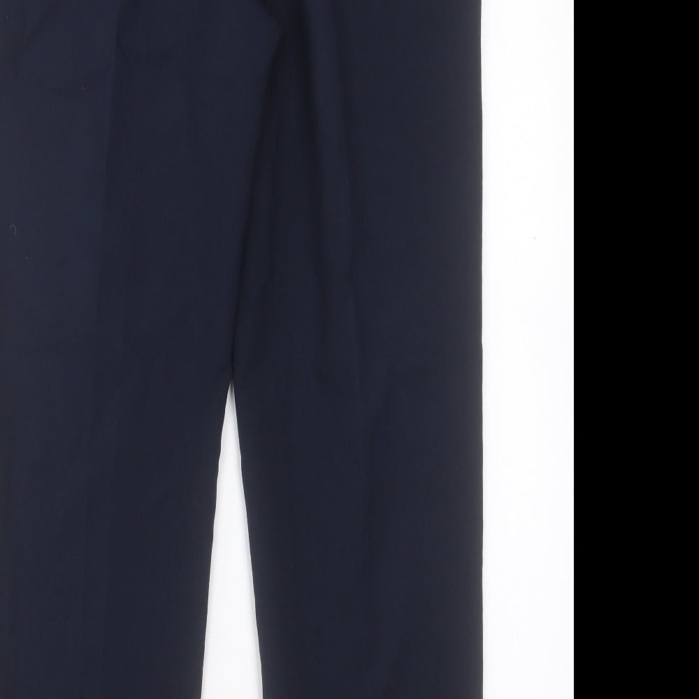 George Womens Blue Polyester Trousers Size 16 L29 in Regular Hook & Eye