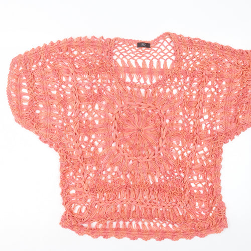 F&F Womens Pink Crew Neck Acrylic Pullover Jumper Size M