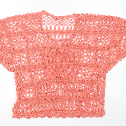 F&F Womens Pink Crew Neck Acrylic Pullover Jumper Size M