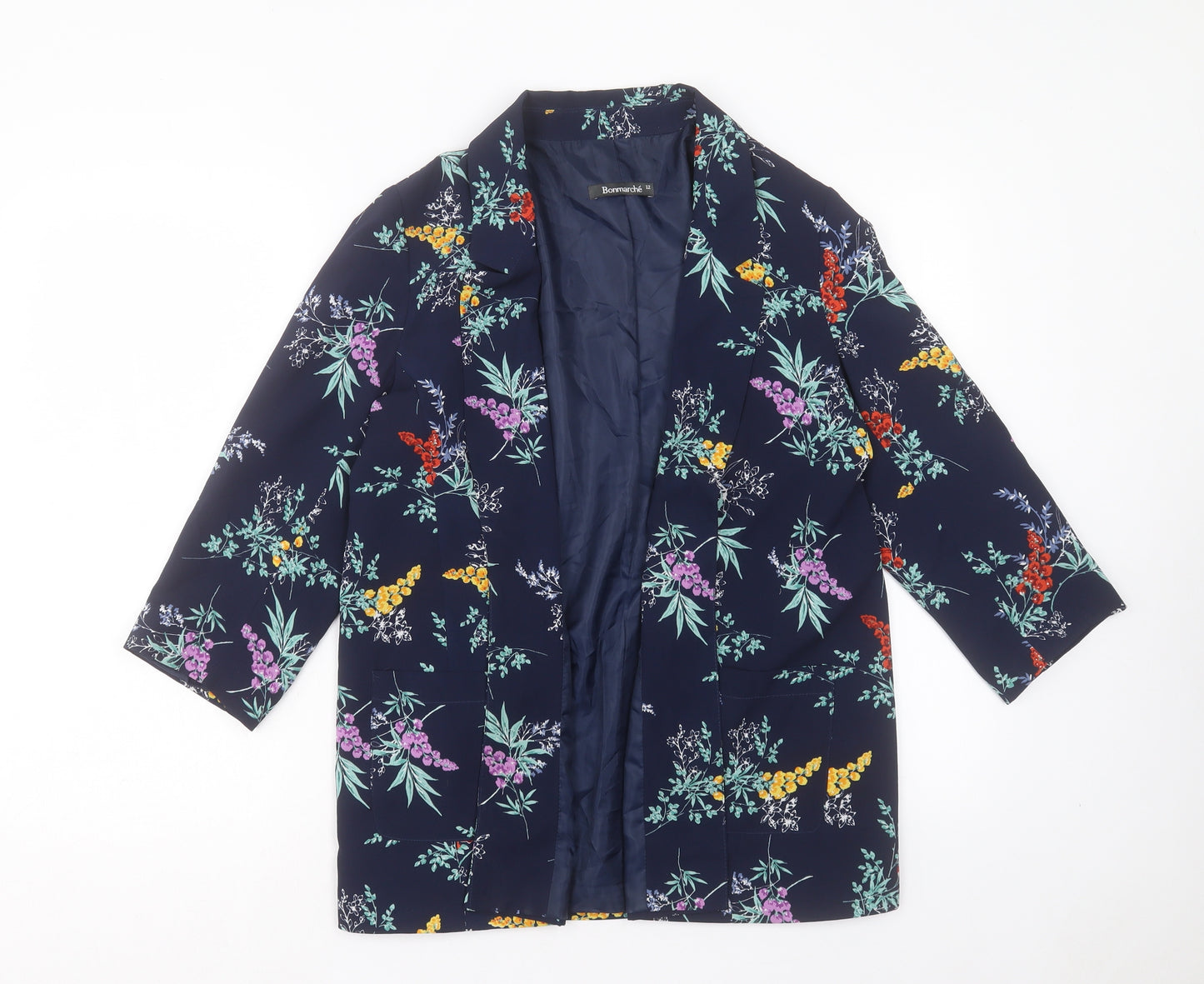 Bonmarché Womens Black Floral Jacket Size 12