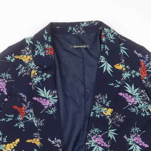Bonmarché Womens Black Floral Jacket Size 12