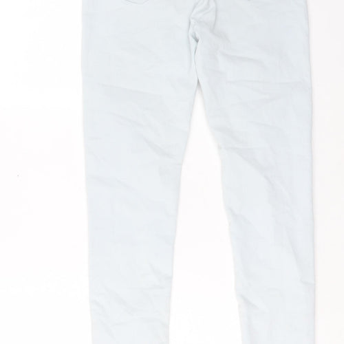 Dorothy Perkins Womens Blue Cotton Skinny Jeans Size 10 L30 in Regular Button
