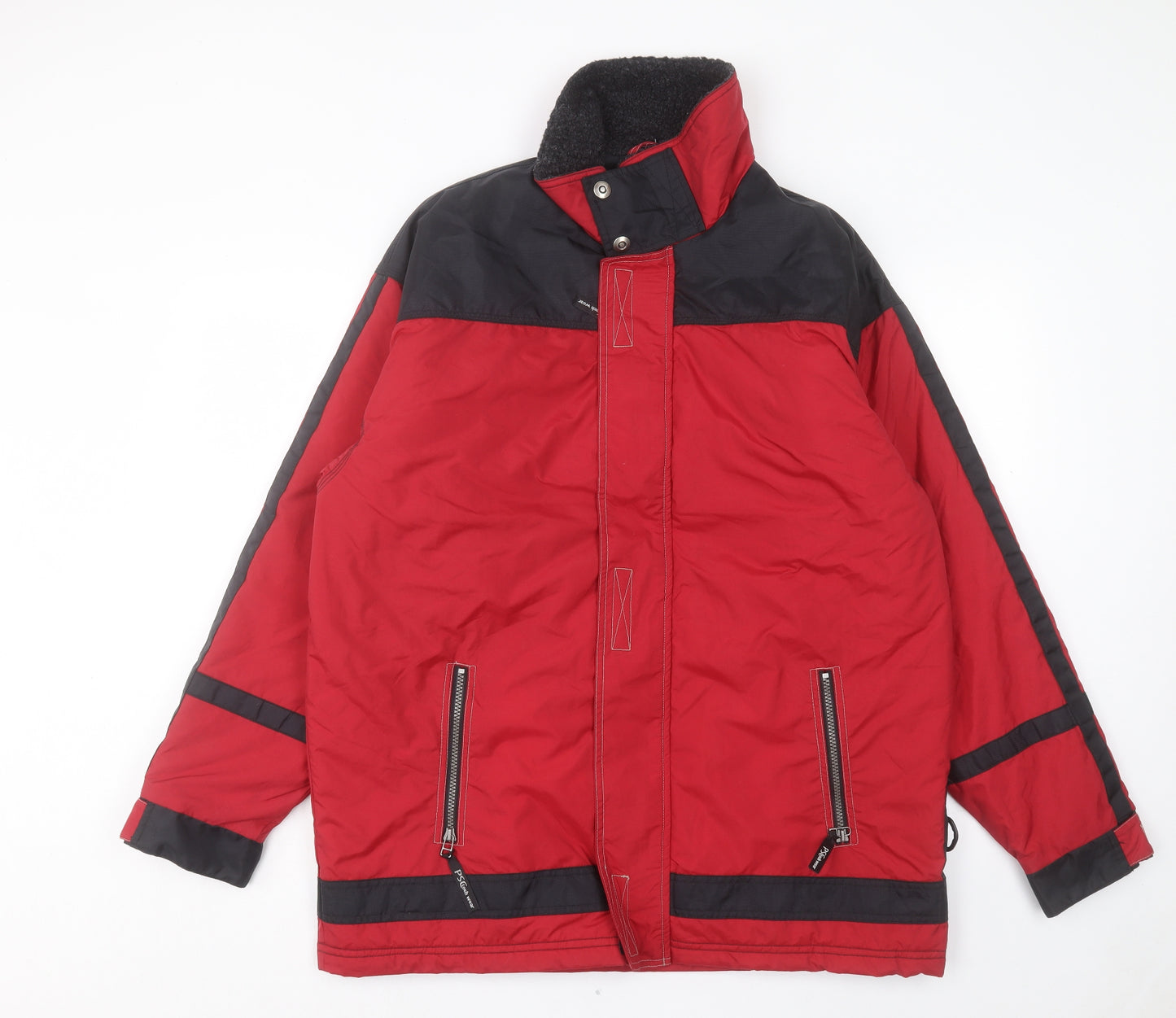 PSC Mens Red Jacket Coat Size M Zip