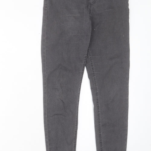 Marks and Spencer Womens Grey Cotton Jegging Trousers Size 8 L28 in Regular