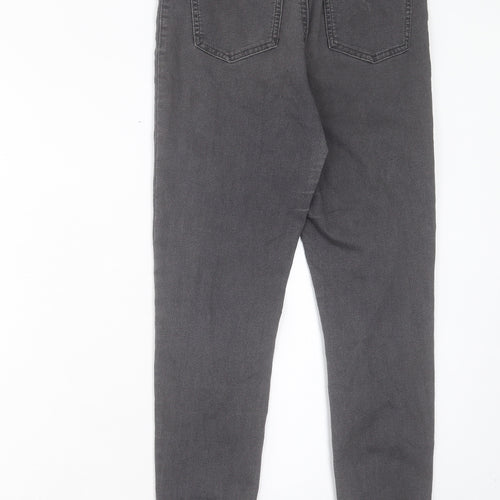 Marks and Spencer Womens Grey Cotton Jegging Trousers Size 8 L28 in Regular