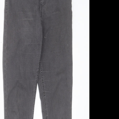 Marks and Spencer Womens Grey Cotton Jegging Trousers Size 8 L28 in Regular