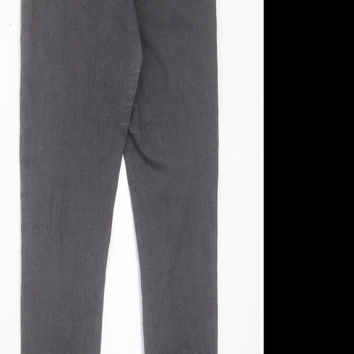 Marks and Spencer Womens Grey Cotton Jegging Trousers Size 8 L28 in Regular