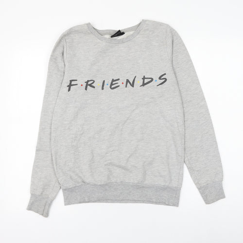 Primark Womens Grey Polyester Pullover Sweatshirt Size 6 Pullover - Friends
