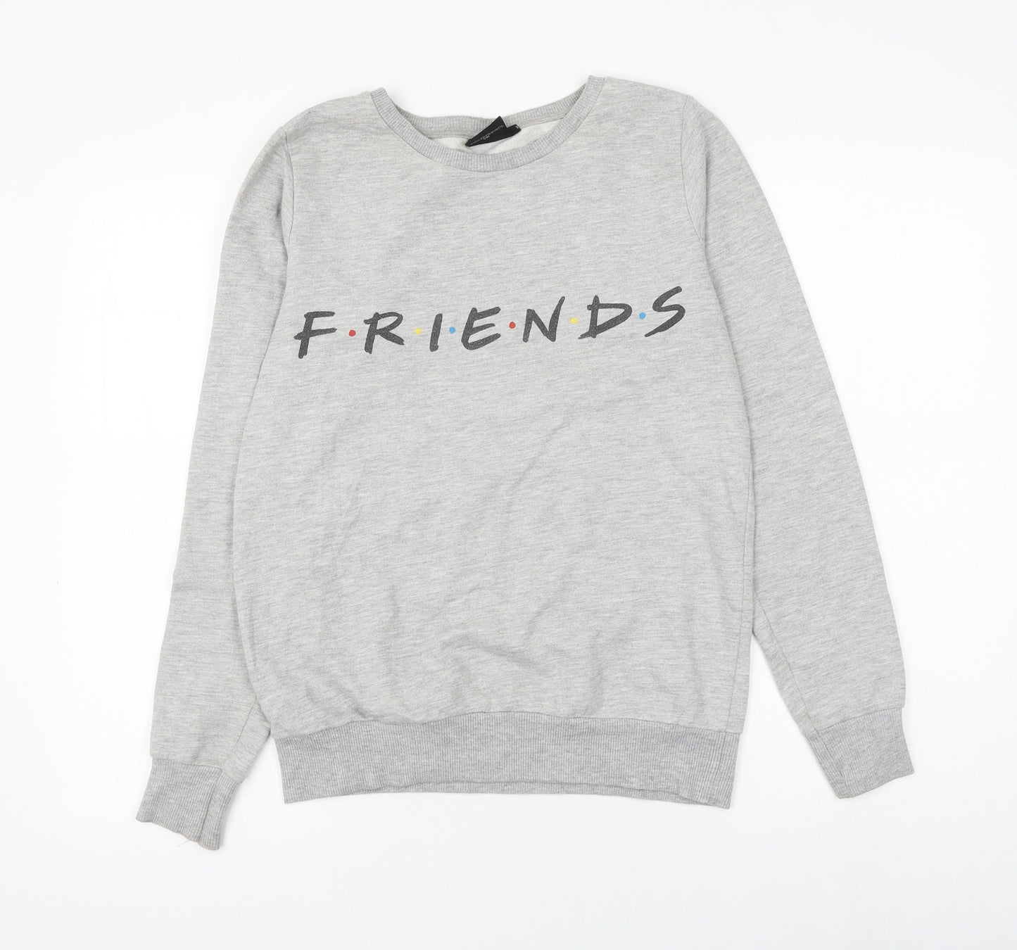 Primark Womens Grey Polyester Pullover Sweatshirt Size 6 Pullover - Friends