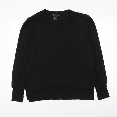 MONDETTA Womens Black Modal Pullover Sweatshirt Size S Pullover