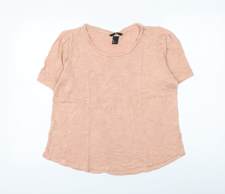 H&M Womens Pink Round Neck Viscose Pullover Jumper Size L