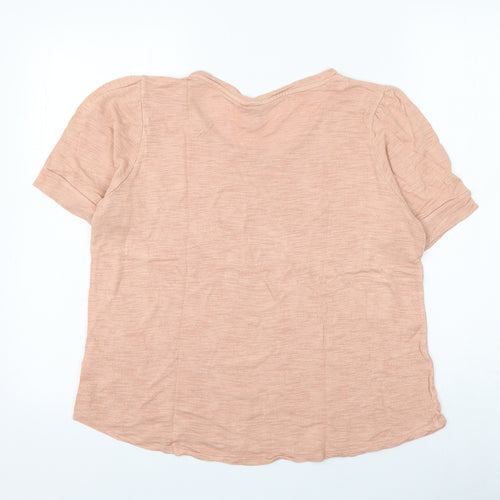 H&M Womens Pink Round Neck Viscose Pullover Jumper Size L