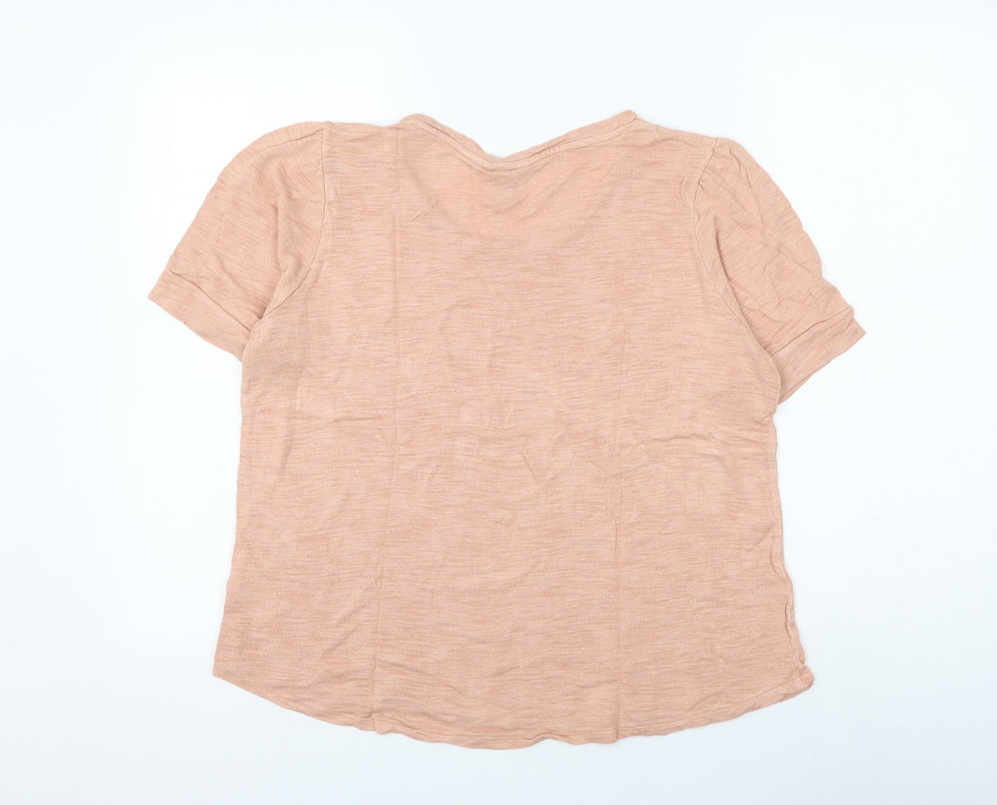 H&M Womens Pink Round Neck Viscose Pullover Jumper Size L