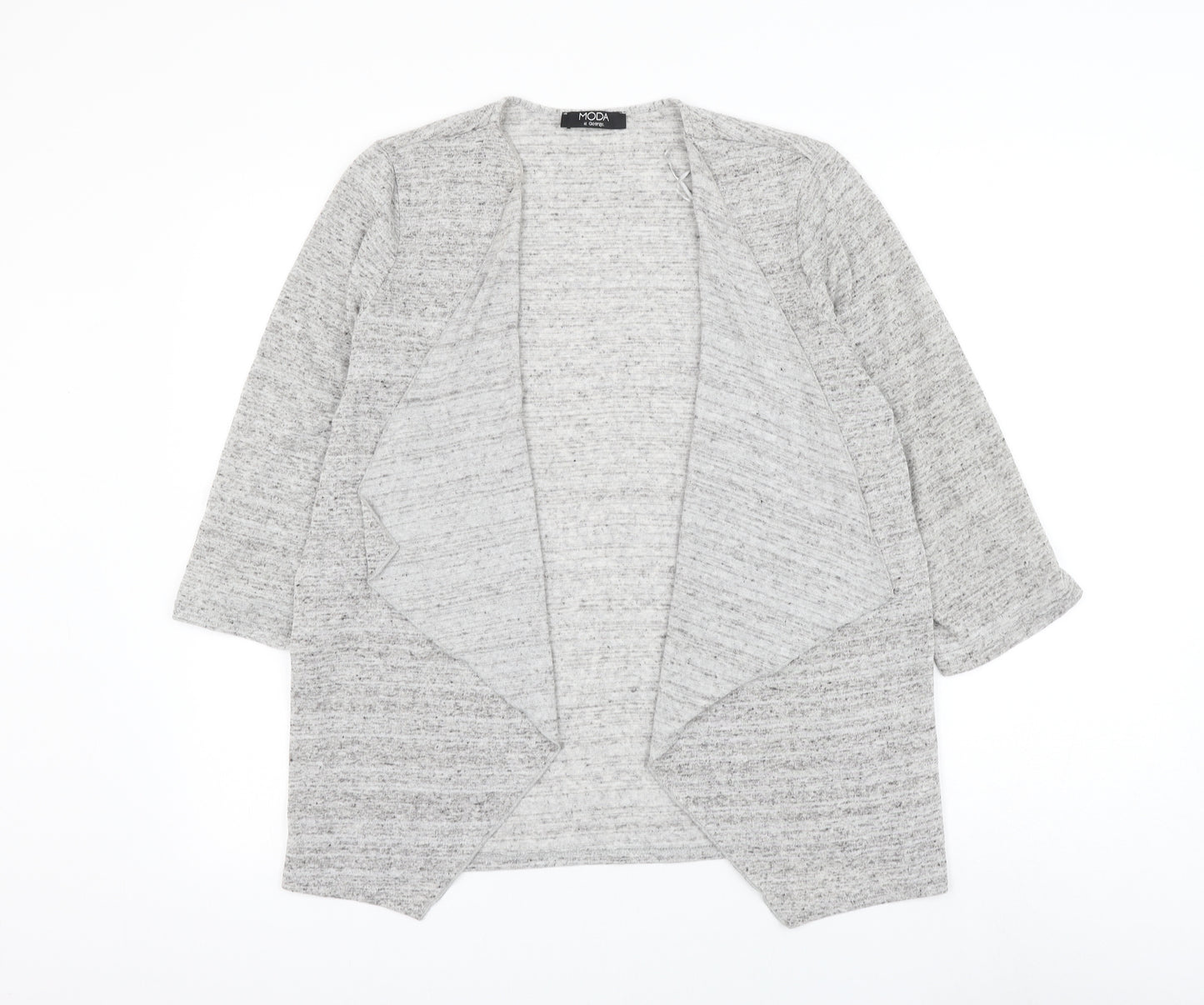George Womens Grey V-Neck Polyester Cardigan Jumper Size 16