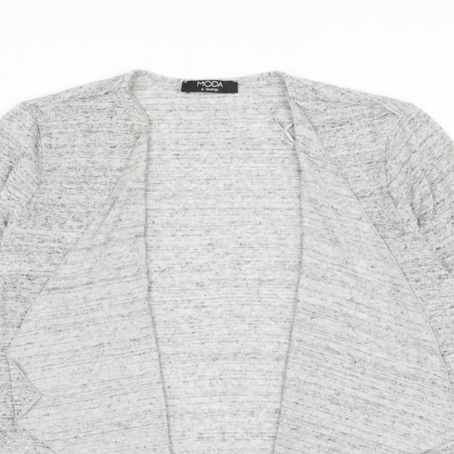 George Womens Grey V-Neck Polyester Cardigan Jumper Size 16