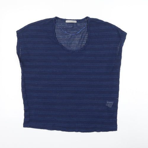 Atmosphere Womens Blue Scoop Neck Polyester Pullover Jumper Size 8